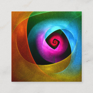 Blauw Sinaasappel Roze Moderne Abstracte Kunst Pat Informatiekaartje