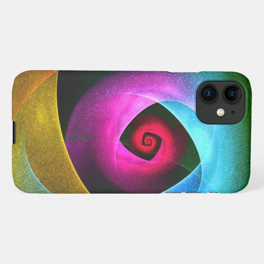 Blauw Sinaasappel Roze Moderne Abstracte Kunst Pat iPhone Hoesje (Achterkant horizontaal)