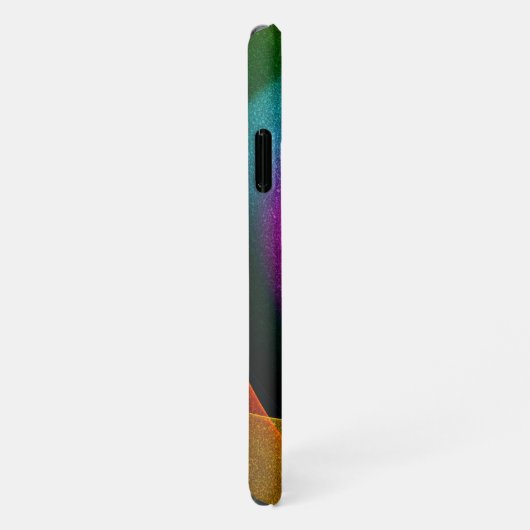 Blauw Sinaasappel Roze Moderne Abstracte Kunst Pat iPhone Hoesje (Rechterkant)