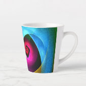 Blauw Sinaasappel Roze Moderne Abstracte Kunst Pat Latte Mok (Rechts)