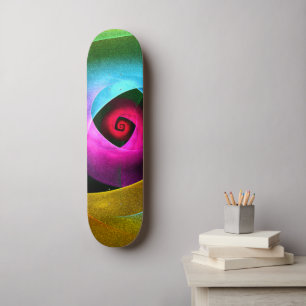 Blauw Sinaasappel Roze Moderne Abstracte Kunst Pat Persoonlijk Skateboard