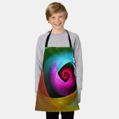 Blauw Sinaasappel Roze Moderne Abstracte Kunst Pat Schort (Gedragen)