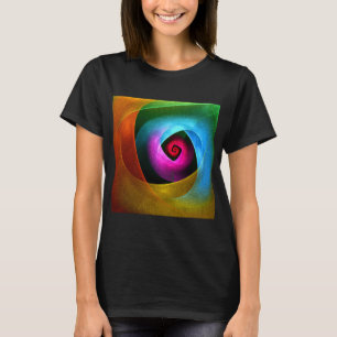 Blauw Sinaasappel Roze Moderne Abstracte Kunst Pat T-shirt