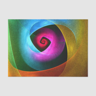 Blauw Sinaasappel Roze Moderne Abstracte Kunst Pat Tissuepapier