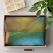 Blauw Sinaasappel Roze Moderne Abstracte Kunst Pat Tissuepapier (Geschenk)
