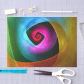 Blauw Sinaasappel Roze Moderne Abstracte Kunst Pat Tissuepapier (Craft)