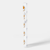 Blauw sinaasappel voetballen patroon monogram Case-Mate iPhone case (Achterkant / Links)