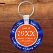 Blauw, Sinaasappel, Wit, de partijgunsten van de k Sleutelhanger (Voorkant)