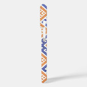 Blauw Sinaasappel + Wit Textiel Team Sportkleuren Case-Mate iPhone Case (Achterkant / Links)