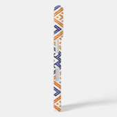 Blauw Sinaasappel + Wit Textiel Team Sportkleuren Case-Mate iPhone Case (Achterkant / Rechts)