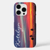 Blauw Sinaasappel Wolken Californië Sunset Naam Sc Case-Mate iPhone Case (Achterkant)