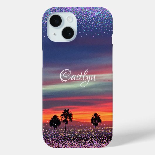 Blauw sinaasappel wolken zonsondergang ombre confe Case-Mate iPhone case (Achterkant)