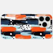 Blauw Sinaasappels penseelstreken Abstract patroon Case-Mate iPhone Case (Achterkant (horizontaal))
