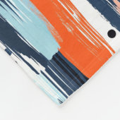Blauw Sinaasappels penseelstreken Abstract patroon Fleece Deken (Hoek)
