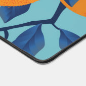 Blauw Sinaasappels takpatroon Bureaumat (Hoek)