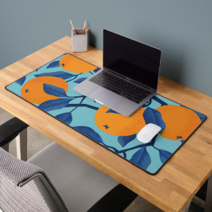 Blauw Sinaasappels takpatroon Bureaumat