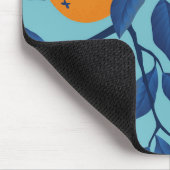 Blauw Sinaasappels takpatroon Muismat (Hoek)