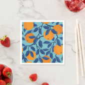 Blauw Sinaasappels takpatroon Servet (Insitu)