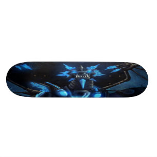 blauw skateboarddek skateboard