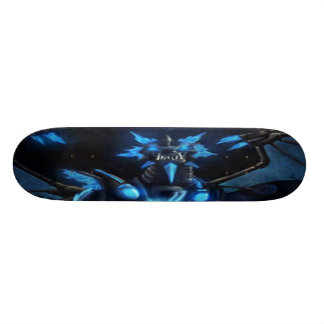 blauw skateboarddek skateboard