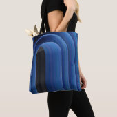 blauw skeet All-Over-Print Tas, Schouder Tas (Dichtbij)
