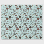 Blauw skelet duiker inpakpapier (Vlak)
