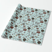 Blauw skelet duiker inpakpapier (Uitgerold)