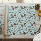 Blauw skelet duiker inpakpapier