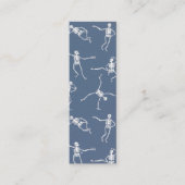  blauw skelet naam Bladwijzer Mini Visitekaartje (Voorkant)
