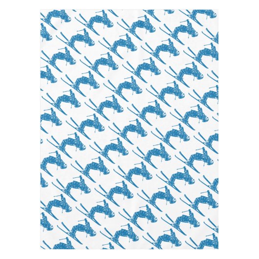 Blauw-skier Tafelkleed (Voorkant)