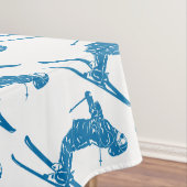 Blauw-skier Tafelkleed (Voorbeeld)