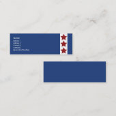 Blauw - Skinny Mini Visitekaartje (Voorkant / Achterkant)