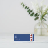 Blauw - Skinny Mini Visitekaartje (Staand voorkant)