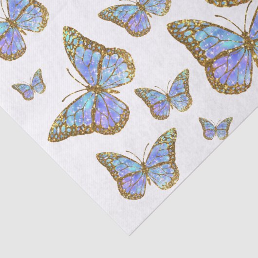 blauw slagpapier tissuepapier (Detail)