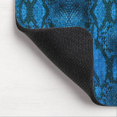 Blauw Slangenvel Print Muismat (Hoek)