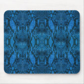 Blauw Slangenvel Print Muismat (Voorkant)