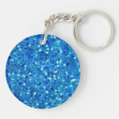 Blauw Sleutelhanger Glitter (Achterkant)