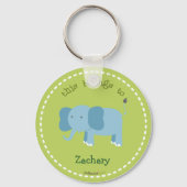 Blauw Sleutelhanger met olifant (Voorkant)