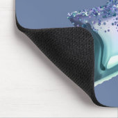 Blauw Smaragd Groen Paars Glitter Ster Muismat (Hoek)