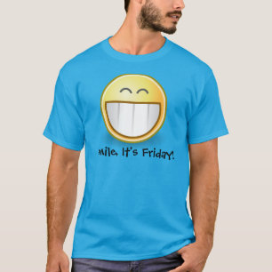 Blauw "Smile" is vrijdaggezicht, Mannen van Shirt