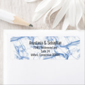 Blauw Smokey Mist Background Sjabloon Label (Insitu)