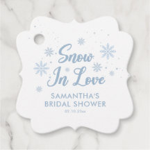 Blauw Sneeuw in Love Winter Bruiloftsborrel