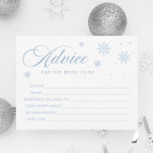 Blauw Sneeuw Winter Bruidsfeest Advieskaart Kaart