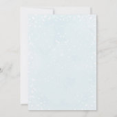 Blauw  Sneeuwman Jongen Kerstmis 1e Verjaardag Kaart (Achterkant)