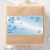 Blauw Sneeuwvlok Gift Label, Gift Label (Insitu)
