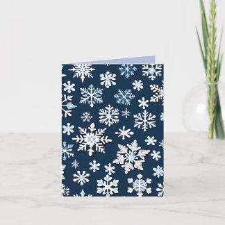 Blauw Sneeuwvlok Kerstmis Foto Gevouwen Kaart