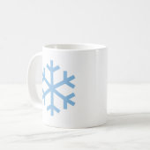 Blauw Sneeuwvlok Kerstmis Koffie Mok (Voorkant links)