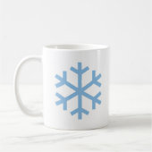 Blauw Sneeuwvlok Kerstmis Koffie Mok (Links)