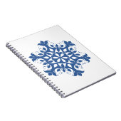 Blauw Sneeuwvlok Notitieboek (Rechterzijde)