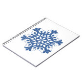 Blauw Sneeuwvlok Notitieboek (Linkerzijde)